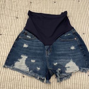 Pink blush Maternity Shorts